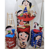 Aperturee Circle Luna Show And Red Carpet Birthday Party Backdrop Kit